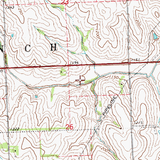 Topographic Map of Wilson Creek Dam 9-C, NE