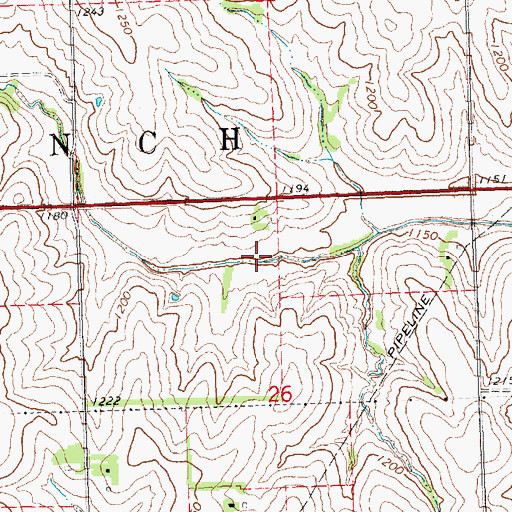 Topographic Map of Wilson Creek Reservoir 9-C, NE
