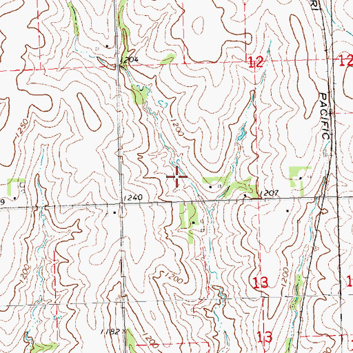 Topographic Map of Wilson Creek Dam 12-6, NE