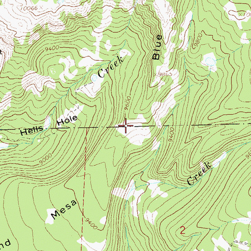 Topographic Map of Island Mesa, CO