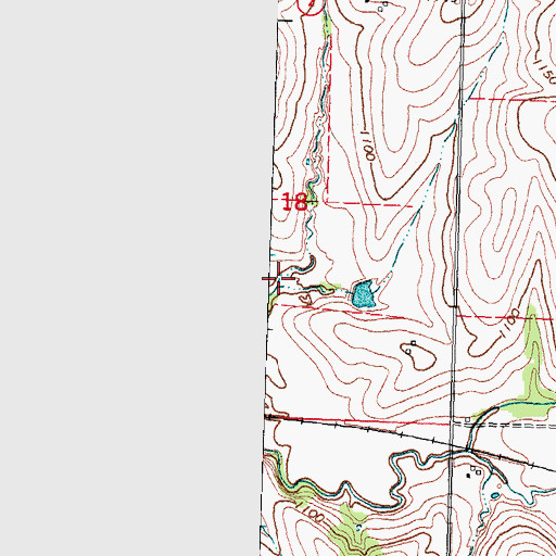 Topographic Map of Wilson Creek Dam 5-J, NE