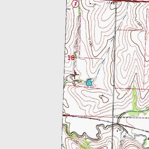 Topographic Map of Wilson Creek Reservoir 5-J, NE