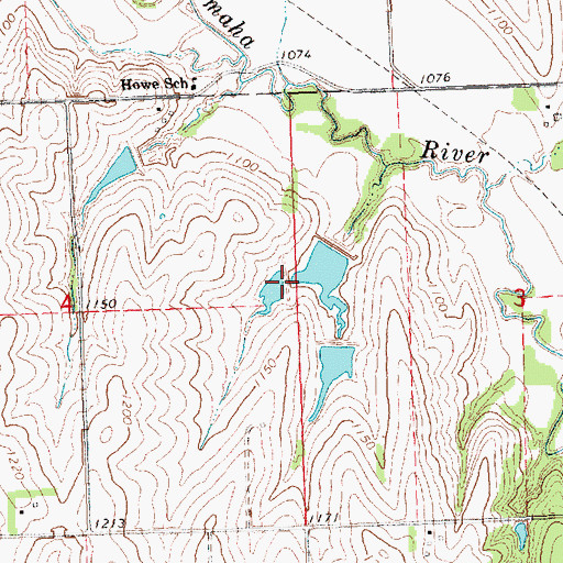 Topographic Map of Wilson Creek Dam 2-2b, NE