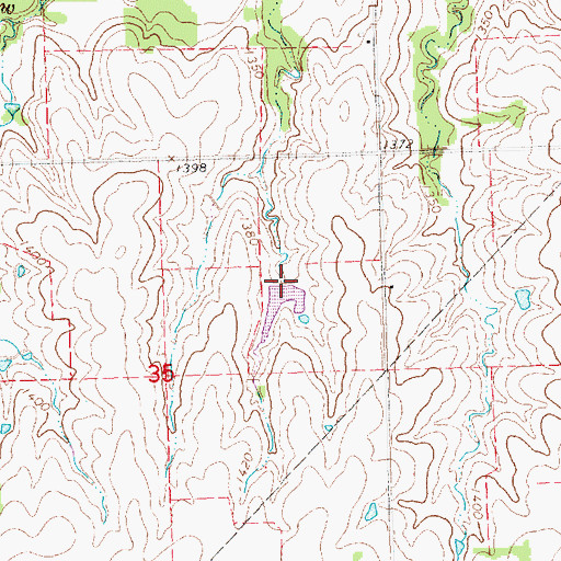 Topographic Map of Upper Big Nemaha Dam G-37, NE
