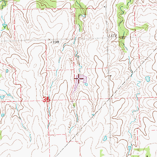 Topographic Map of Upper Big Nemaha Reservoir G-37, NE