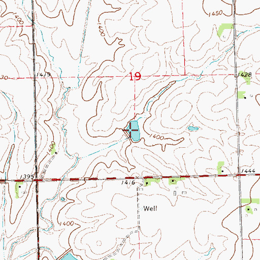 Topographic Map of Indian Creek Reservoir 6-A, NE