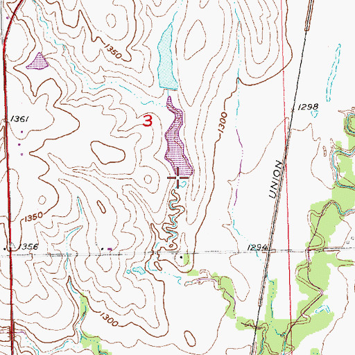 Topographic Map of Indian Creek Dam 11-A, NE