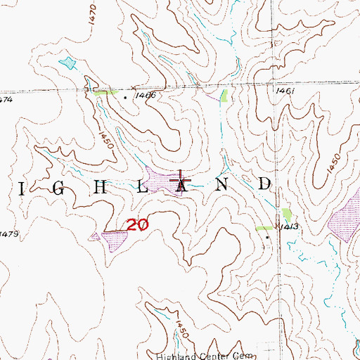 Topographic Map of Indian Creek Dam 3-B, NE