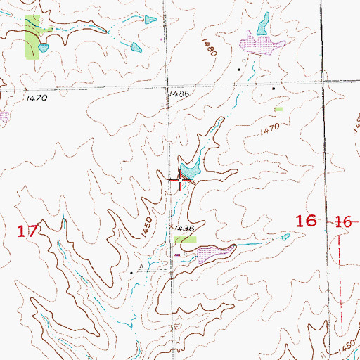 Topographic Map of Indian Creek Dam 3-A, NE