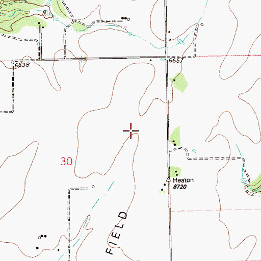 Topographic Map of Papoose Canyon Oil Field, CO