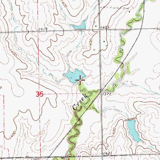 Topographic Map of Indian Creek Dam 5-A, NE