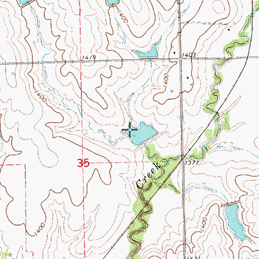 Topographic Map of Indian Creek Reservoir 5-A, NE