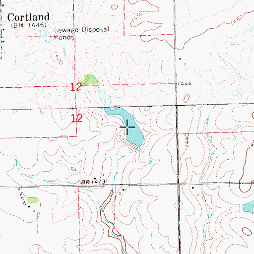 Topographic Map of Indian Creek Reservoir 6-D, NE