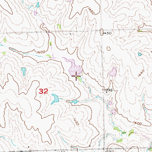 Topographic Map of Indian Creek Dam 2-A, NE