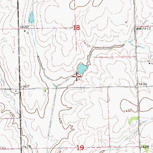 Topographic Map of Indian Creek Dam 6-B, NE