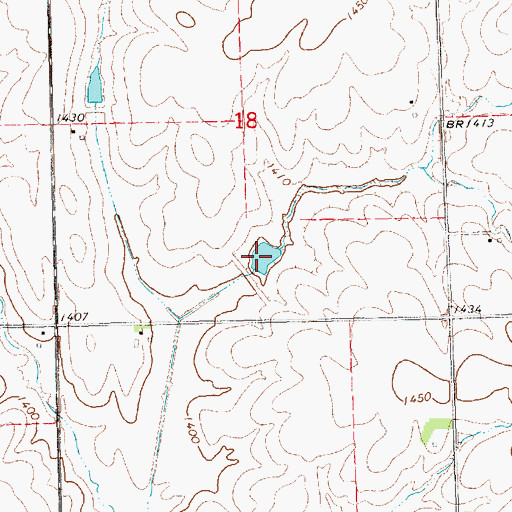 Topographic Map of Indian Creek Reservoir 6-B, NE