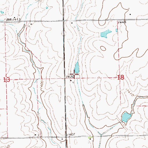 Topographic Map of Indian Creek Dam 6-C, NE