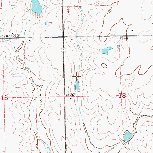 Topographic Map of Indian Creek Reservoir 6-C, NE