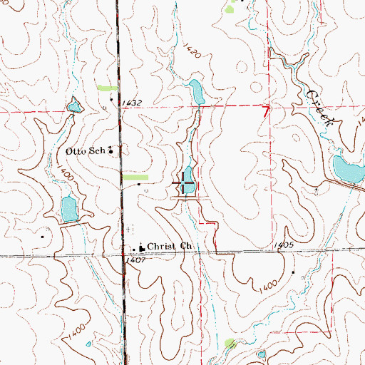 Topographic Map of Indian Creek Reservoir 9-B, NE