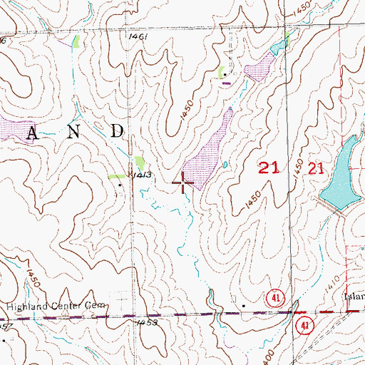 Topographic Map of Indian Creek Dam 3-C, NE