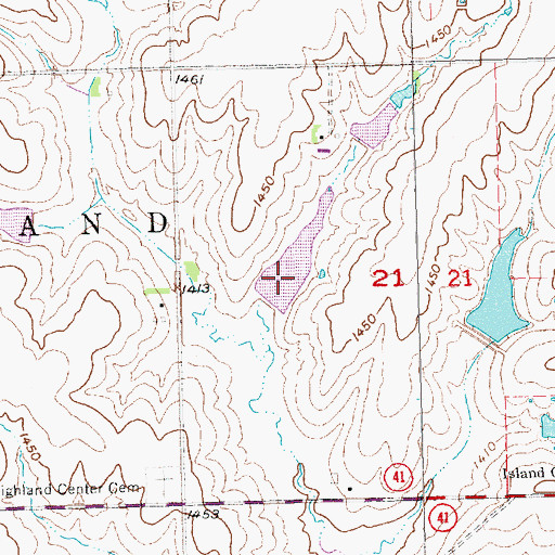 Topographic Map of Indian Creek Reservoir 3-C, NE