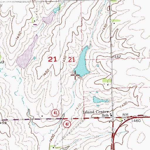 Topographic Map of Indian Creek Dam 3-D, NE