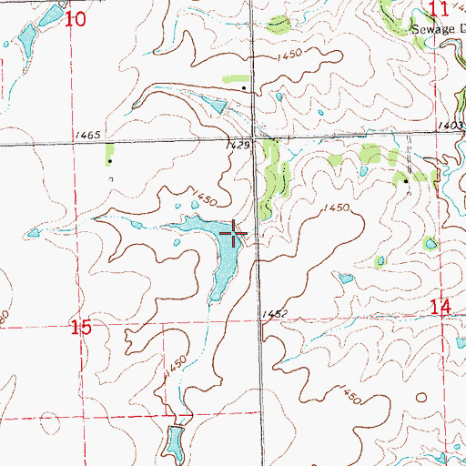 Topographic Map of Indian Creek Dam 1-D, NE