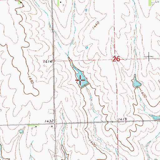 Topographic Map of Indian Creek Reservoir 5-7, NE