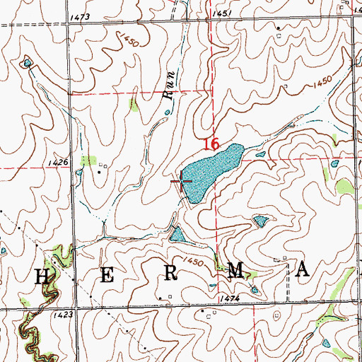 Topographic Map of Mud Creek Reservoir 4-D Dam, NE