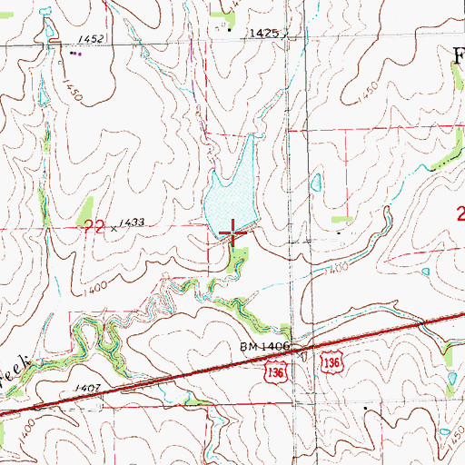 Topographic Map of Mud Creek Dam 2-C, NE