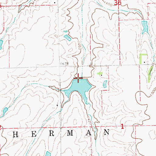 Topographic Map of Mud Creek Dam 2-H, NE