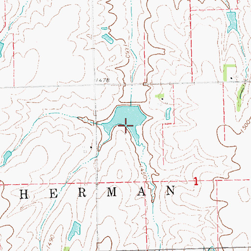 Topographic Map of Mud Creek Reservoir 2-H, NE