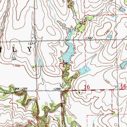 Topographic Map of Big Indian Creek Dam 12-A, NE
