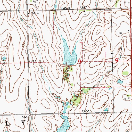Topographic Map of Big Indian Creek Dam 12-1, NE