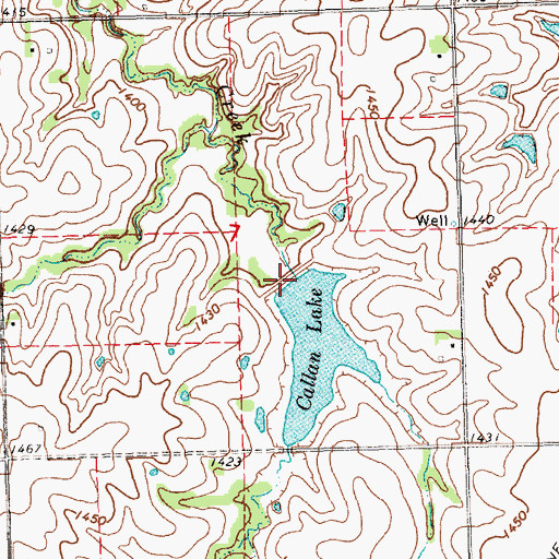 Topographic Map of Callan Dam, NE