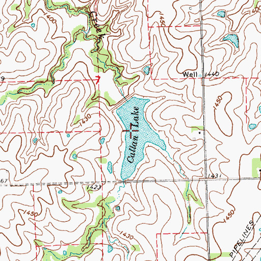Topographic Map of Callan Reservoir, NE