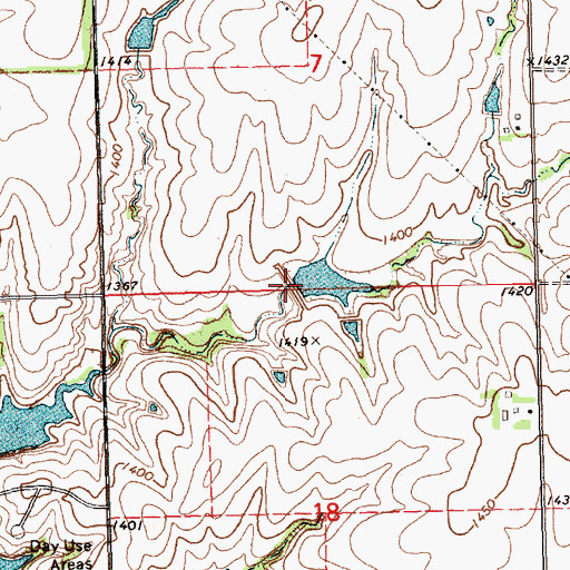 Topographic Map of Mud Creek Dam 4-4, NE