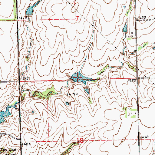 Topographic Map of Mud Creek Reservoir 4-4, NE