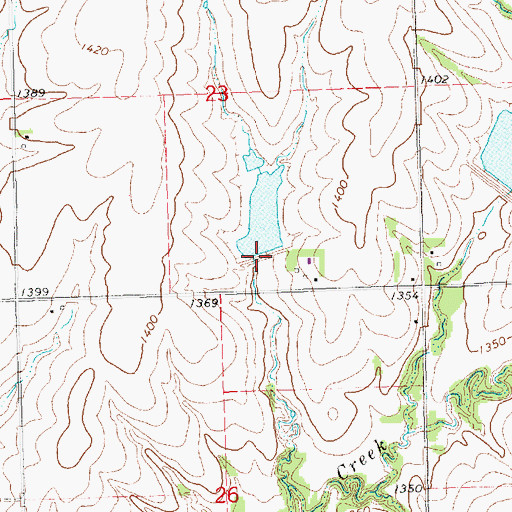 Topographic Map of Cedar Creek Dam 9-E, NE