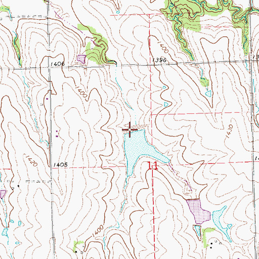 Topographic Map of Bear Creek Dam 8-B, NE