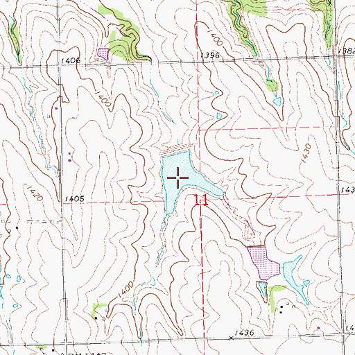 Topographic Map of Bear Creek Reservoir 8-B, NE