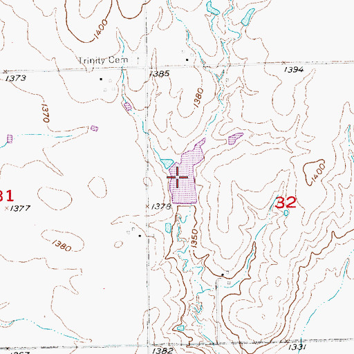Topographic Map of Bergmeier Reservoir Number 2, NE