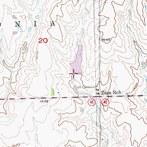 Topographic Map of Germer Dam Number 1, NE