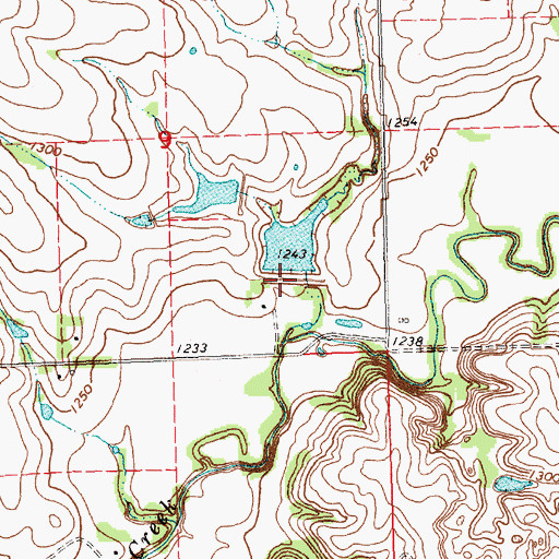 Topographic Map of Plum Creek Dam 2-D, NE