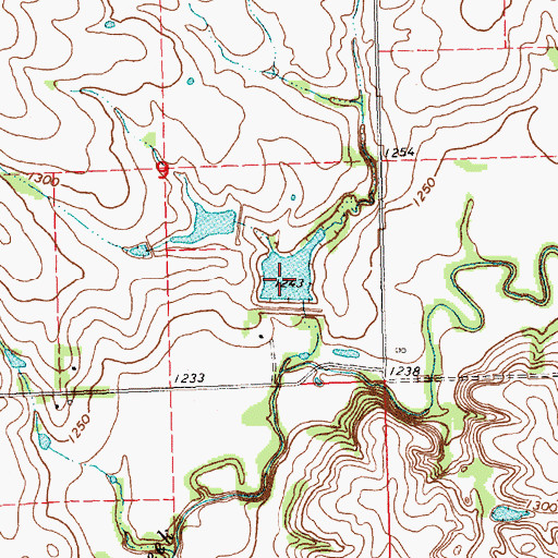 Topographic Map of Plum Creek Reservoir 2-D, NE