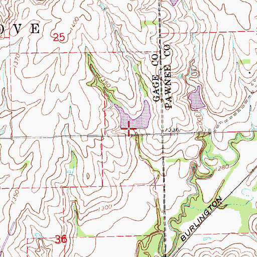 Topographic Map of Plum Creek Dam 3-H, NE