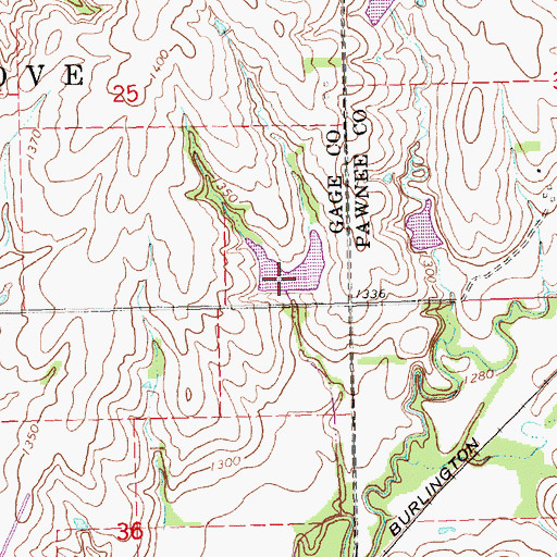 Topographic Map of Plum Creek Reservoir 3-H, NE