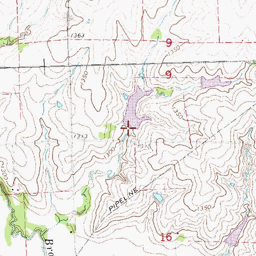 Topographic Map of Upper Big Nemaha Dam G-25, NE