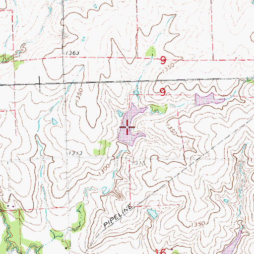 Topographic Map of Upper Big Nemaha Reservoir G-25, NE