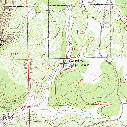 Topographic Map of Gardner Reservoir, CO